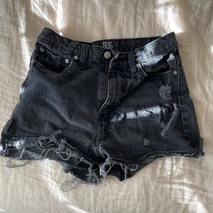 Urban Outfitters BDG Girlfriend High Rise Distressed Black Shorts